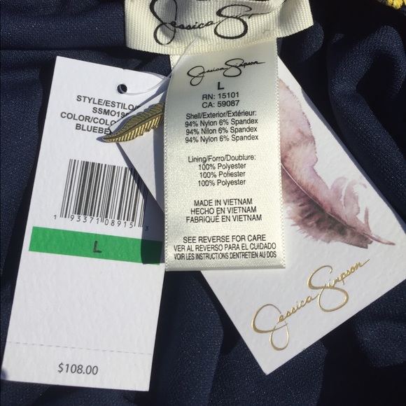 NWT Jessica Simpson One Piece Floral Swimsuit - Picture 6 of 6